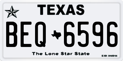 TX license plate BEQ6596