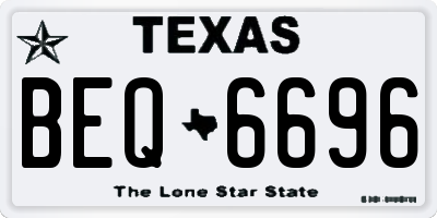 TX license plate BEQ6696