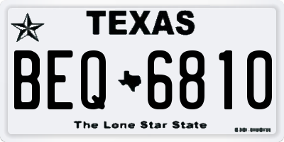 TX license plate BEQ6810