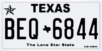 TX license plate BEQ6844