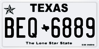 TX license plate BEQ6889
