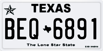 TX license plate BEQ6891