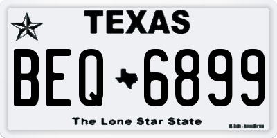 TX license plate BEQ6899