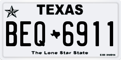 TX license plate BEQ6911