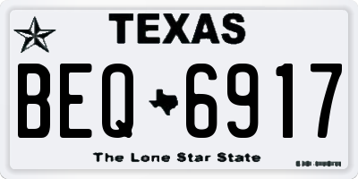 TX license plate BEQ6917