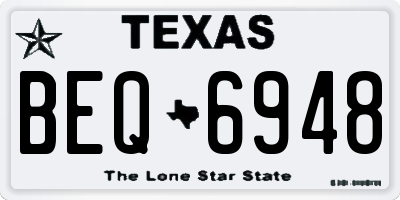 TX license plate BEQ6948
