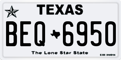 TX license plate BEQ6950