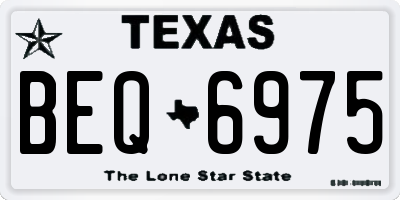 TX license plate BEQ6975