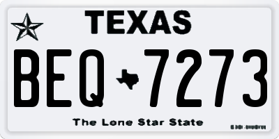 TX license plate BEQ7273
