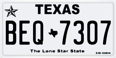 TX license plate BEQ7307