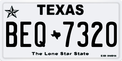 TX license plate BEQ7320
