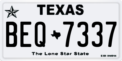 TX license plate BEQ7337