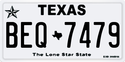 TX license plate BEQ7479
