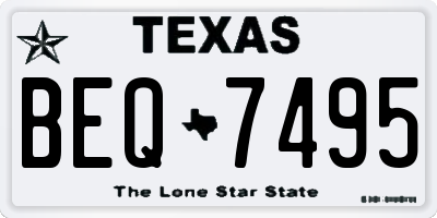 TX license plate BEQ7495