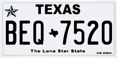 TX license plate BEQ7520