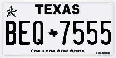 TX license plate BEQ7555