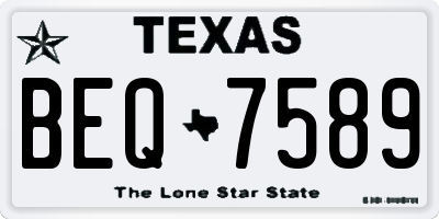 TX license plate BEQ7589