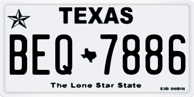 TX license plate BEQ7886