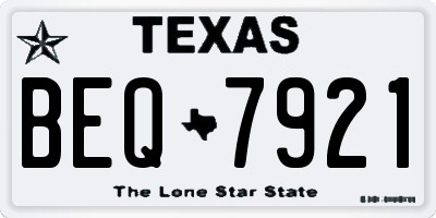 TX license plate BEQ7921