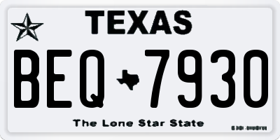 TX license plate BEQ7930