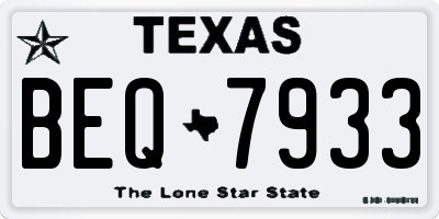 TX license plate BEQ7933