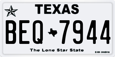 TX license plate BEQ7944