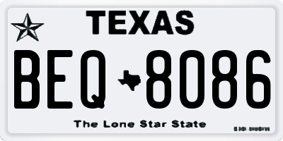 TX license plate BEQ8086