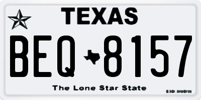 TX license plate BEQ8157