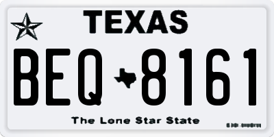 TX license plate BEQ8161