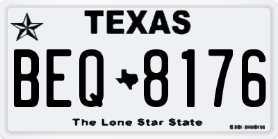 TX license plate BEQ8176