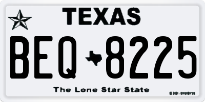 TX license plate BEQ8225