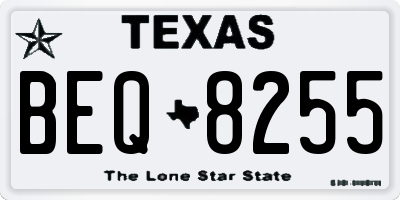 TX license plate BEQ8255