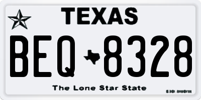TX license plate BEQ8328