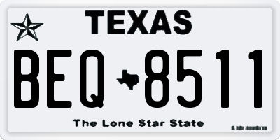 TX license plate BEQ8511