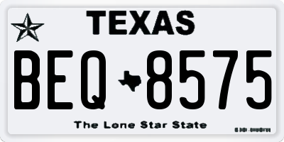TX license plate BEQ8575