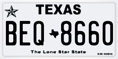 TX license plate BEQ8660