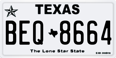 TX license plate BEQ8664