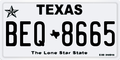 TX license plate BEQ8665