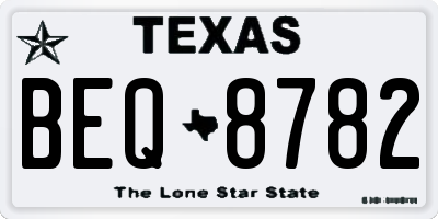TX license plate BEQ8782