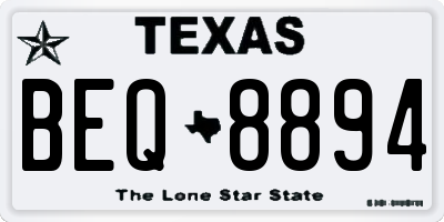 TX license plate BEQ8894