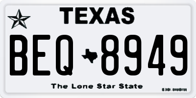 TX license plate BEQ8949