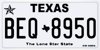 TX license plate BEQ8950