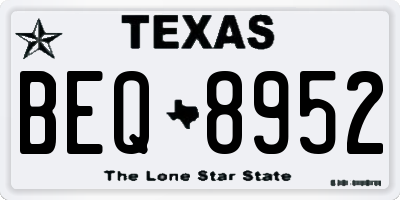 TX license plate BEQ8952