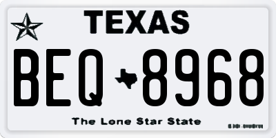 TX license plate BEQ8968