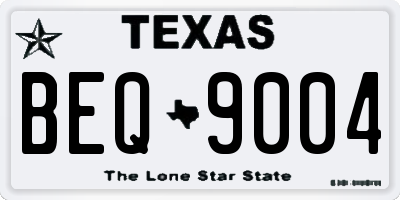 TX license plate BEQ9004