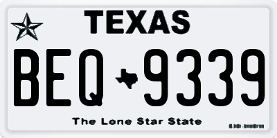TX license plate BEQ9339