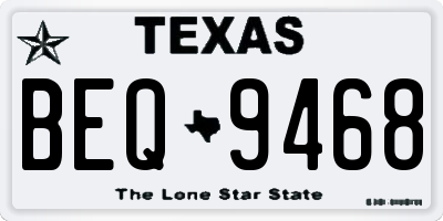 TX license plate BEQ9468