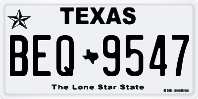 TX license plate BEQ9547