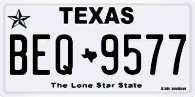 TX license plate BEQ9577