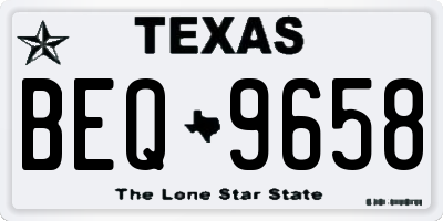TX license plate BEQ9658